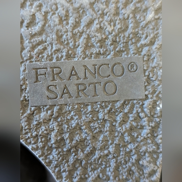 FRANCO SARTO Black Leather Suede Knee-high Wedge Boots, Zip-Up, Size 8 - Picture 4 of 8